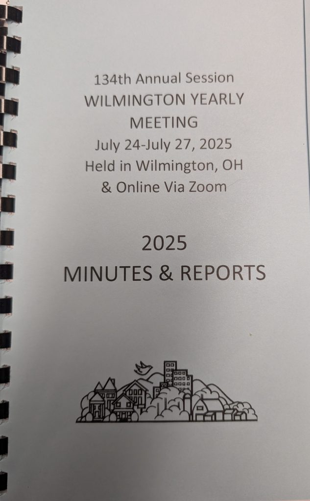 2025 Minute Book front cover