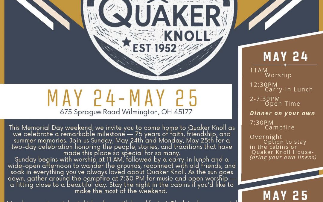 Diamond Anniversary of WYM Quaker Knoll Summer Camps