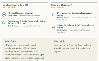 Cincinnati Friends Hosting “Aging Well” Class